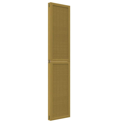 Divisorio Ambienti 4 Pannelli Marrone Legno Massello Paulownia | homemem39