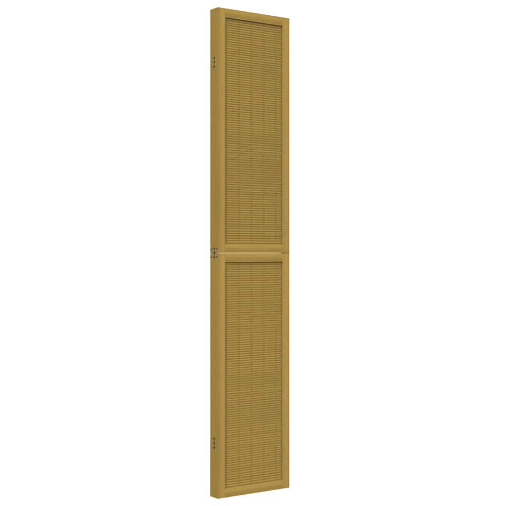 Divisorio Ambienti 4 Pannelli Marrone Legno Massello Paulownia | homemem39