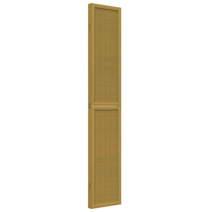 Divisorio Ambienti 4 Pannelli Marrone Legno Massello Paulownia | homemem39