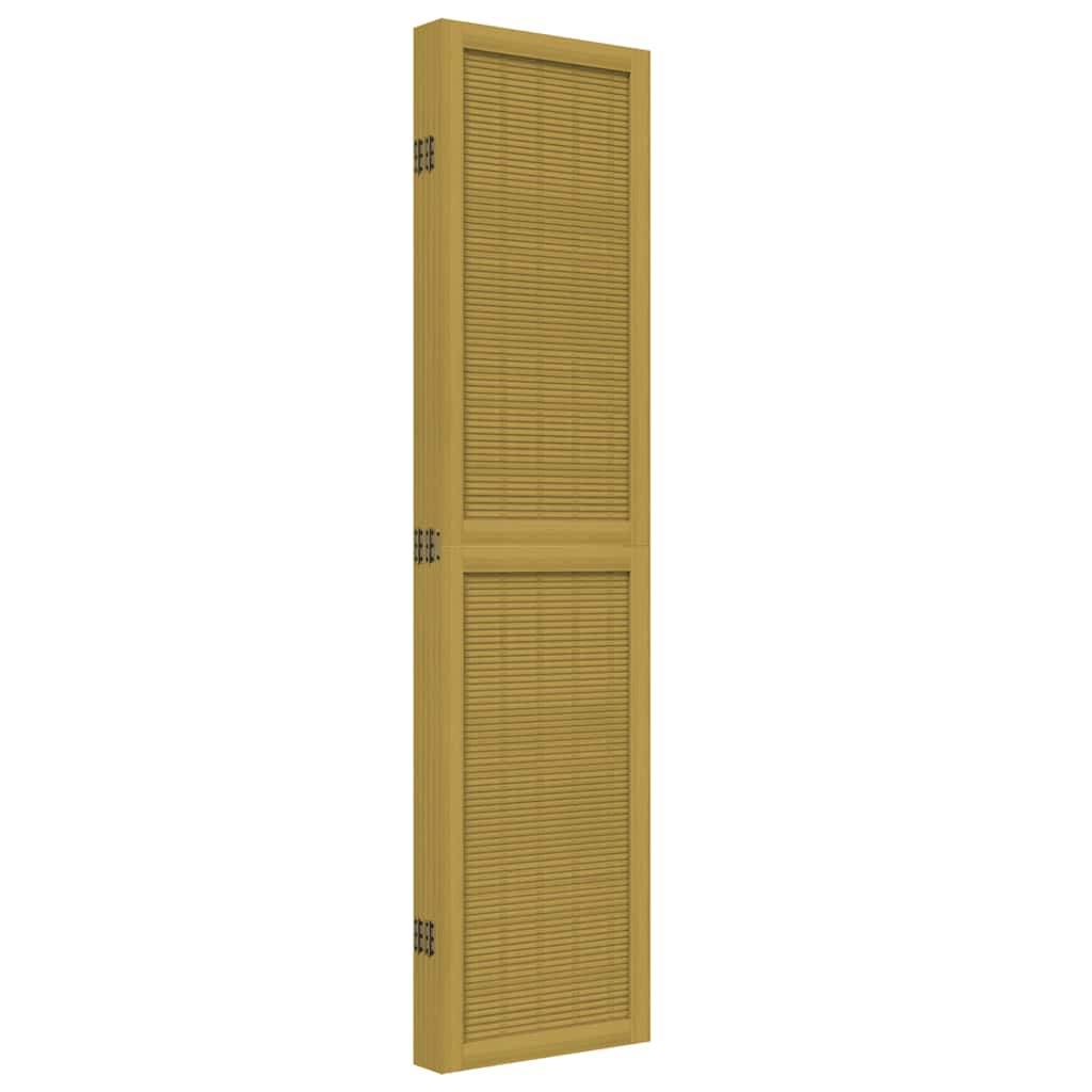 Divisorio Ambienti 5 Pannelli Marrone Legno Massello Paulownia | homemem39