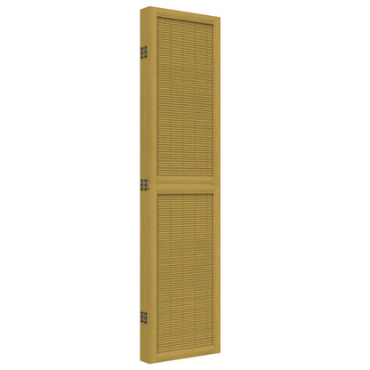 Divisorio Ambienti 5 Pannelli Marrone Legno Massello Paulownia | homemem39