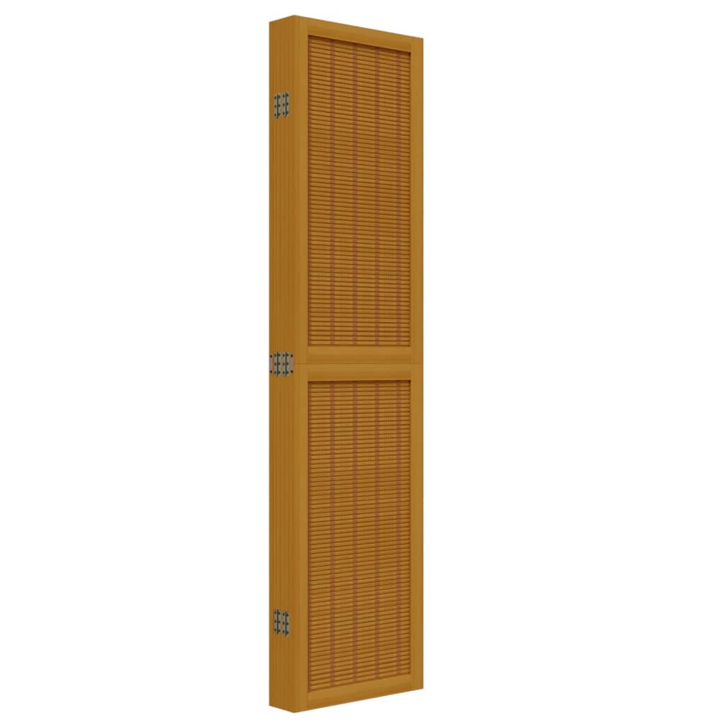 Divisorio Ambienti 6 Pannelli Marrone Legno Massello Paulownia - homemem39