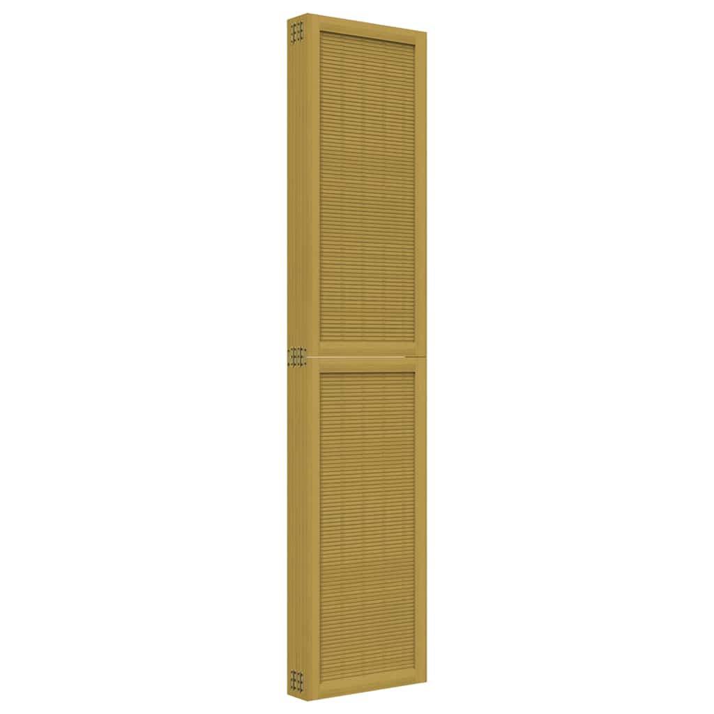 Divisorio Ambienti 6 Pannelli Marrone Legno Massello Paulownia | homemem39