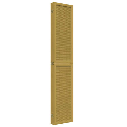 Divisorio Ambienti 6 Pannelli Marrone Legno Massello Paulownia | homemem39