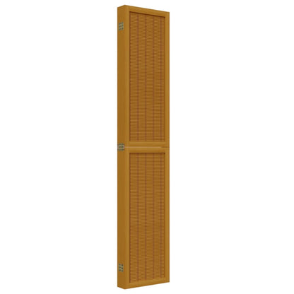 Divisorio Ambienti 6 Pannelli Marrone Legno Massello Paulownia - homemem39