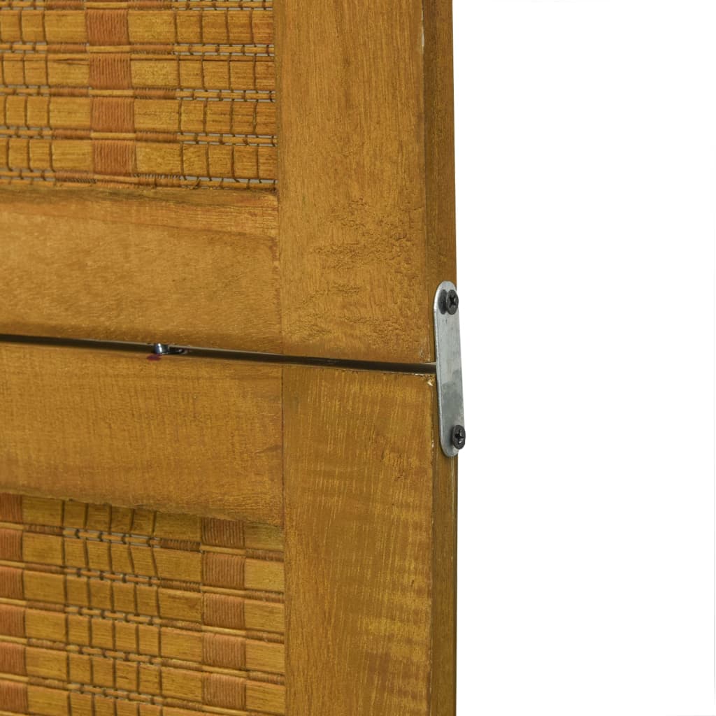 Divisorio Ambienti 6 Pannelli Marrone Legno Massello Paulownia - homemem39