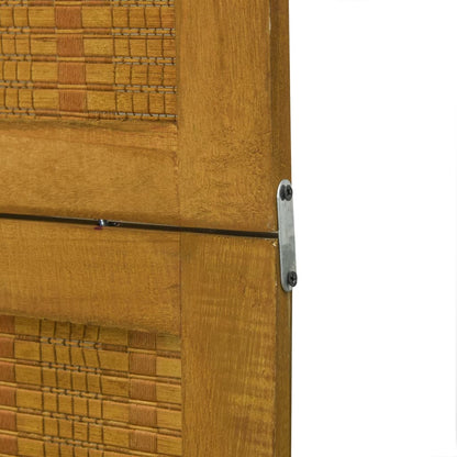 Divisorio Ambienti 6 Pannelli Marrone Legno Massello Paulownia - homemem39
