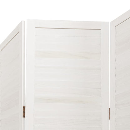 Divisorio Ambienti 6Pannelli Bianco Legno Massello di Paulownia | homemem39