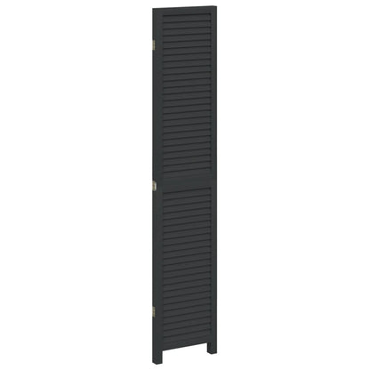 Divisorio Ambienti 3 Pannelli Nero Legno Massello di Paulownia | homemem39