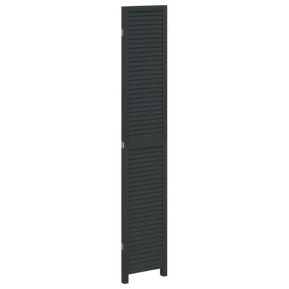 Divisorio Ambienti 3 Pannelli Nero Legno Massello di Paulownia | homemem39