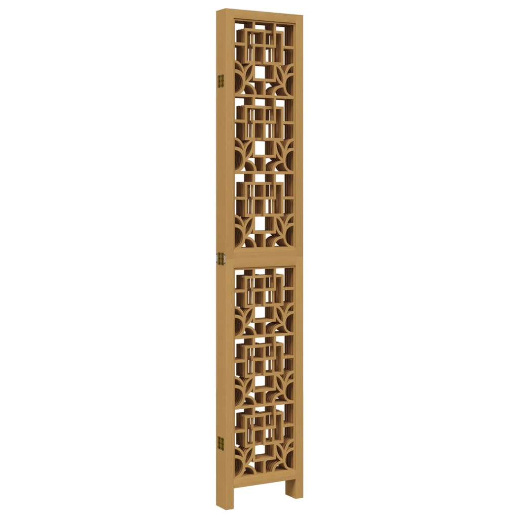 Divisorio Ambienti 6 Pannelli Marrone Legno Massello Paulownia | homemem39