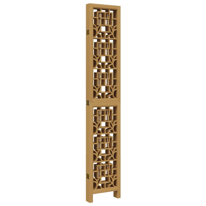 Divisorio Ambienti 6 Pannelli Marrone Legno Massello Paulownia | homemem39