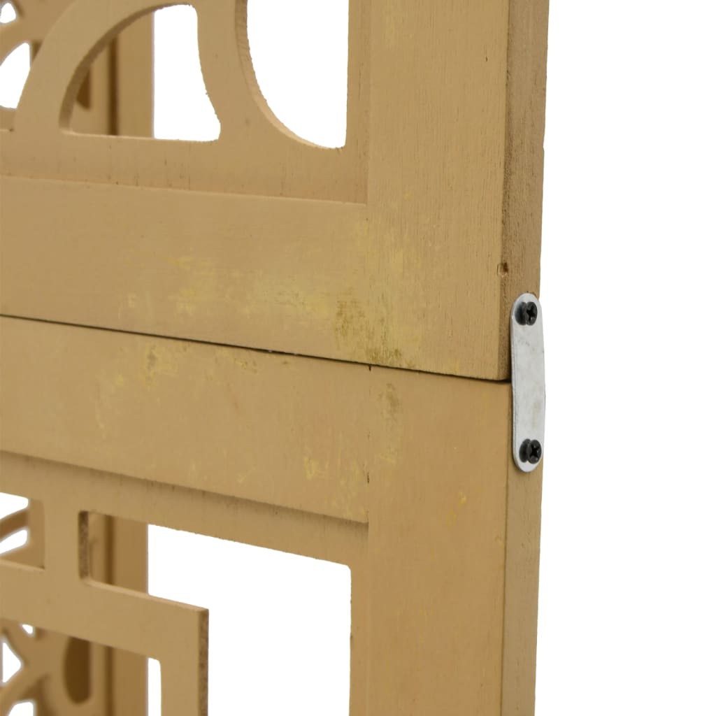 Divisorio Ambienti 6 Pannelli Marrone Legno Massello Paulownia - homemem39