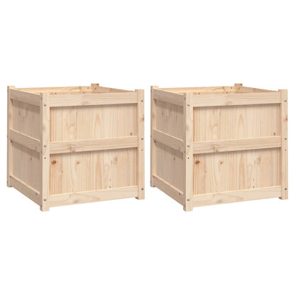 Fioriere da Giardino 2 pz in Legno Massello di Pino | homemem39