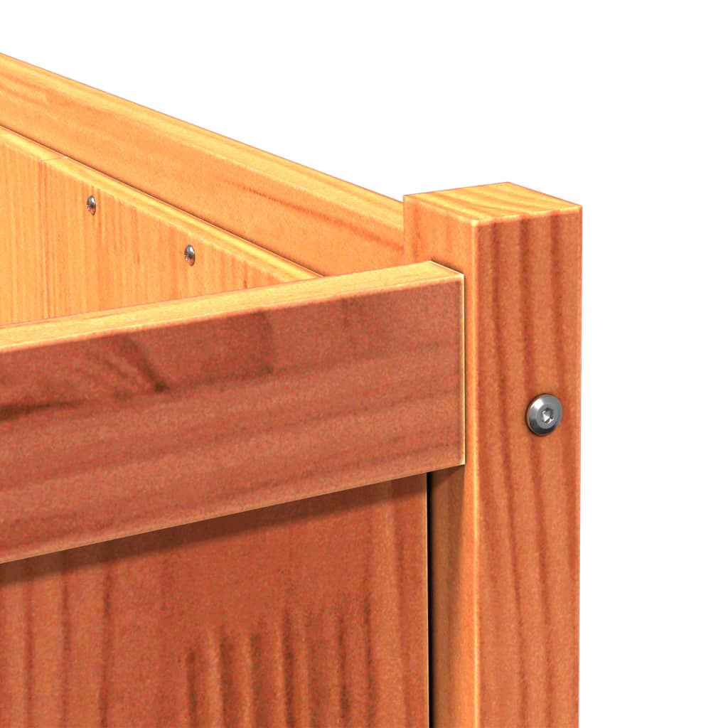 Fioriera Giardino Marrone Cera 70x70x70 cm Legno Massello Pino - homemem39