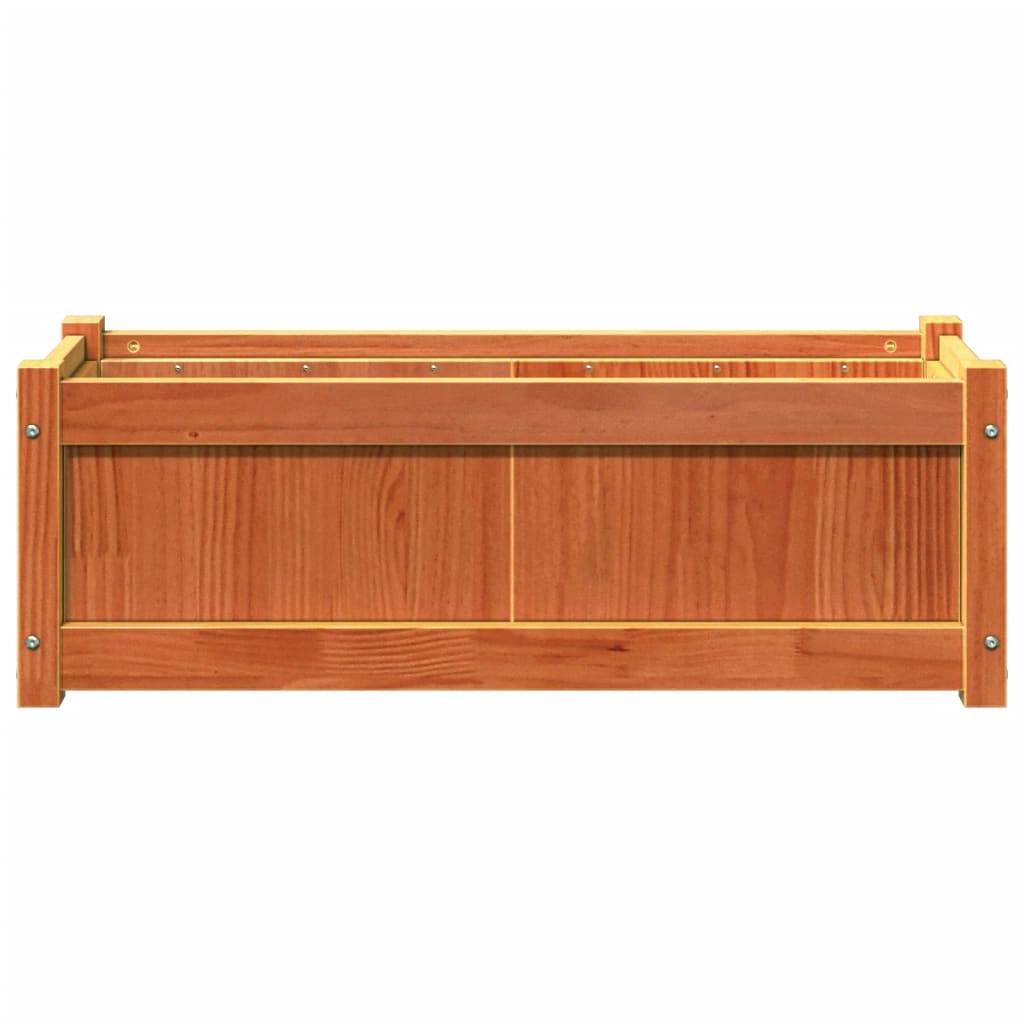 Fioriera Giardino Marrone Cera 90x31x31 cm Legno Massello Pino | homemem39