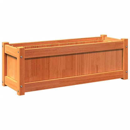 Fioriera Giardino Marrone Cera 90x31x31 cm Legno Massello Pino | homemem39