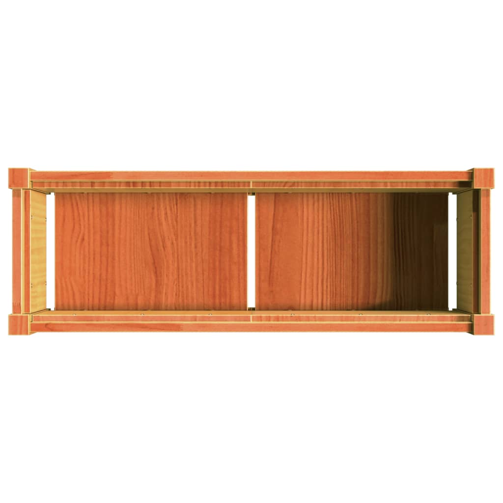 Fioriera Giardino Marrone Cera 90x31x31 cm Legno Massello Pino | homemem39