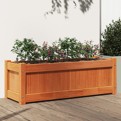 Fioriera Giardino Marrone Cera 90x31x31 cm Legno Massello Pino | homemem39
