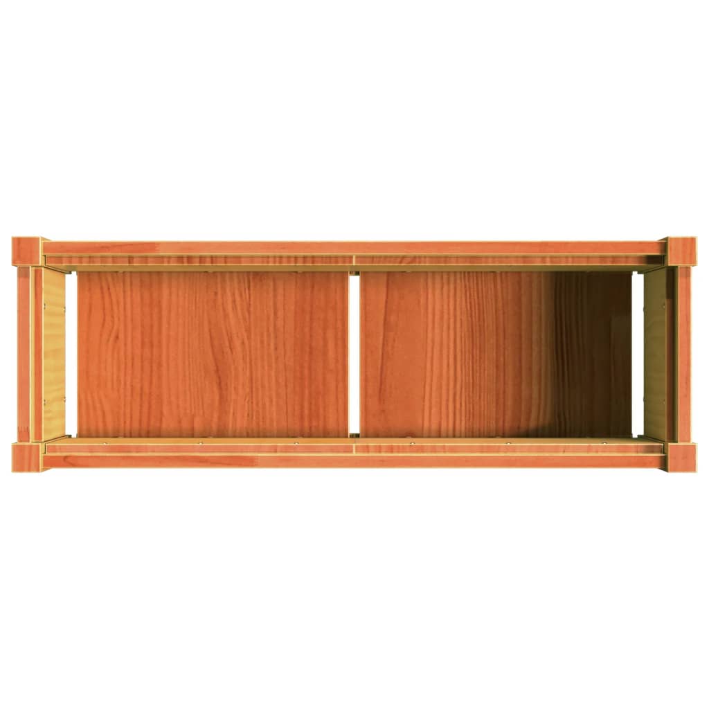 Fioriere da Giardino 2pz Marrone Cera Legno Massello di Pino - homemem39