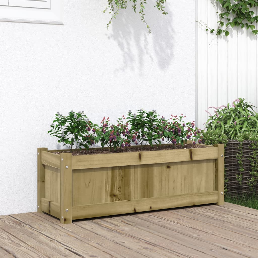 Fioriera da Giardino 90x31x31 cm in Legno di Pino Impregnato | homemem39