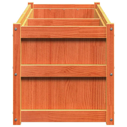 Fioriera Giardino Marrone Cera 90x50x70 cm Legno Massello Pino