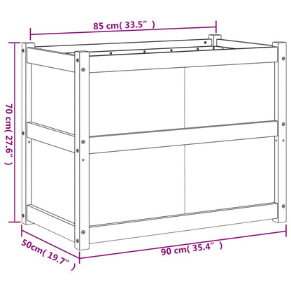Fioriera da Giardino 90x50x70 cm in Legno di Pino Impregnato | homemem39