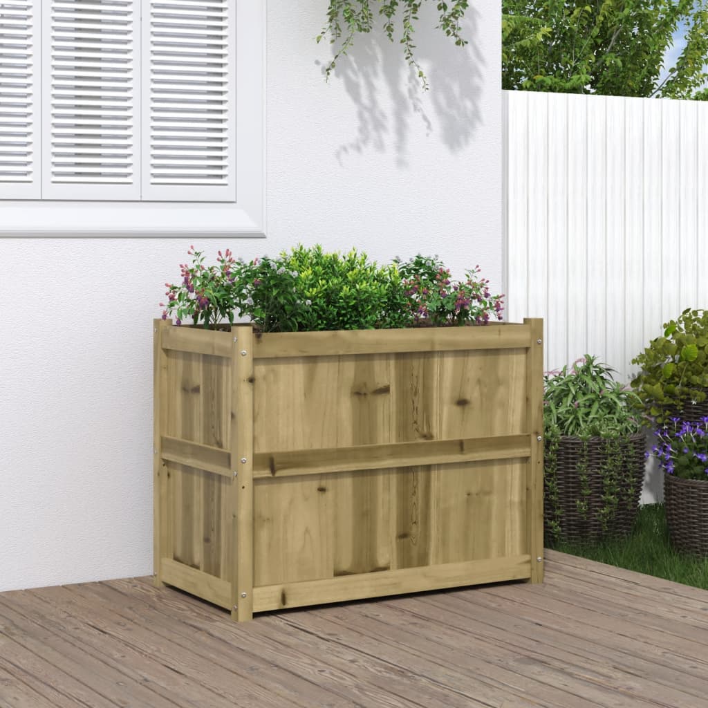 Fioriera da Giardino 90x50x70 cm in Legno di Pino Impregnato | homemem39