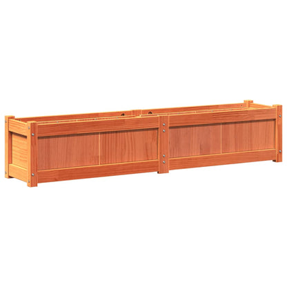 Fioriere da Giardino 2pz Marrone Cera Legno Massello di Pino - homemem39