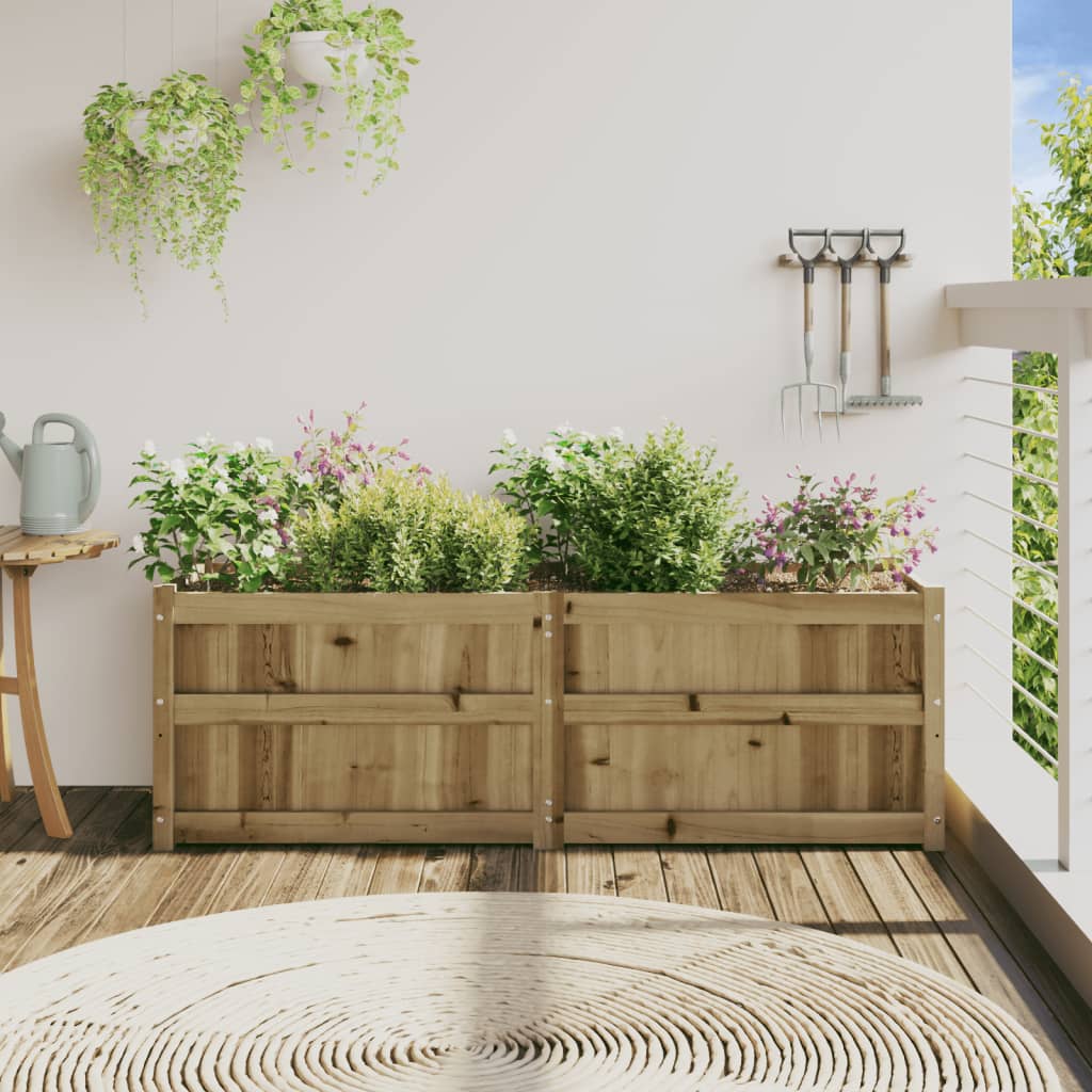 Fioriera da Giardino 150x50x50 cm in Legno di Pino Impregnato - homemem39