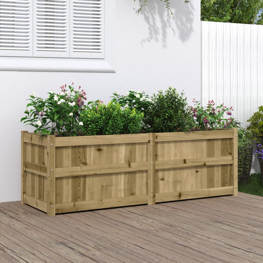 Fioriera da Giardino 150x50x50 cm in Legno di Pino Impregnato - homemem39