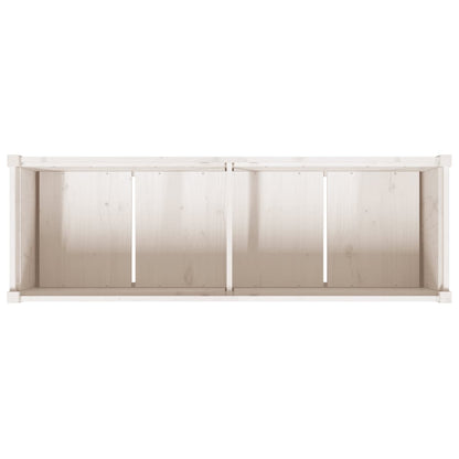 Fioriera da Giardino Bianca 150x50x70 cm Legno Massello di Pino - homemem39