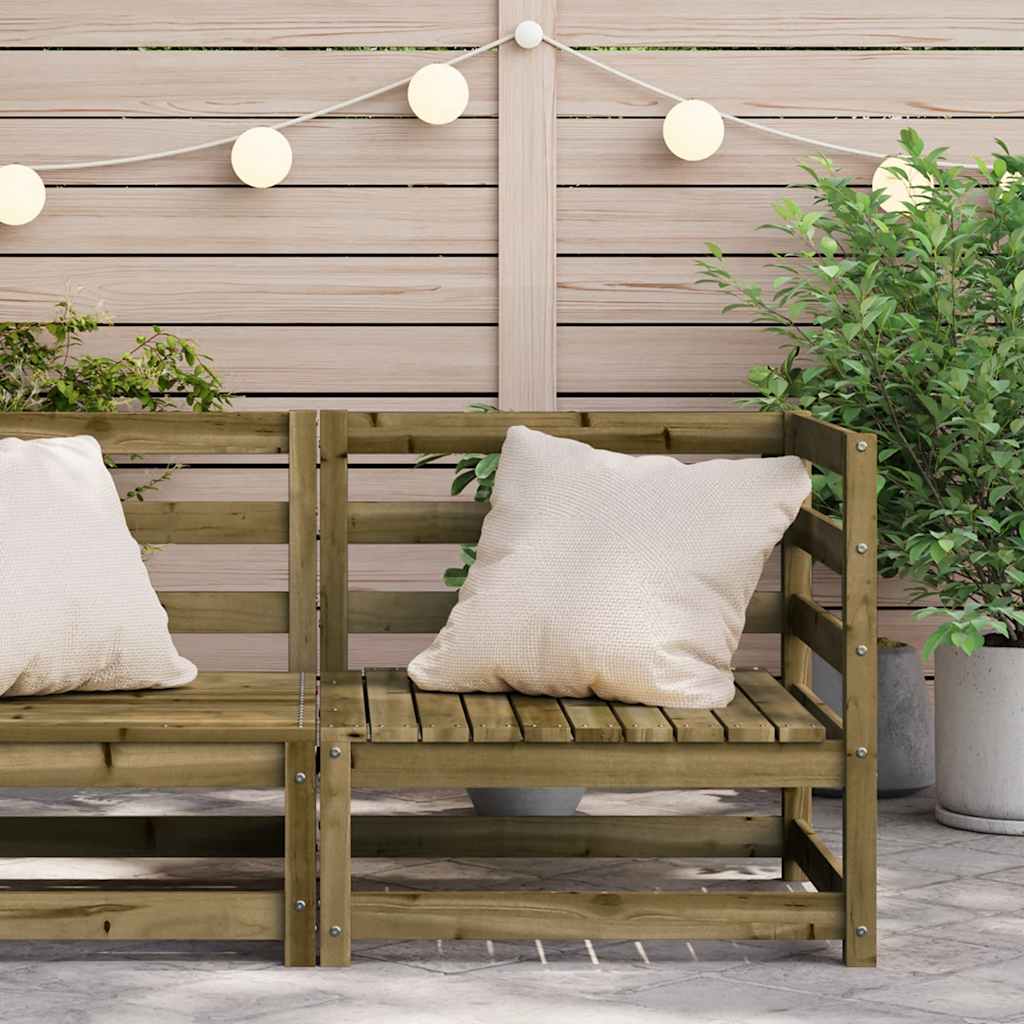 Divano Angolare da Giardino 70x70x67 cm Legno Pino Impregnato | homemem39