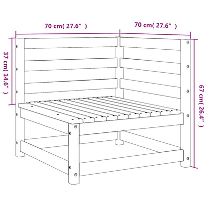 Divani Angolari Giardino 2pz 70x70x67cm Legno Massello Douglas | homemem39