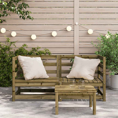 Divani Angolare Giardino 2pz 70x70x67 cm Legno Pino Impregnato - homemem39