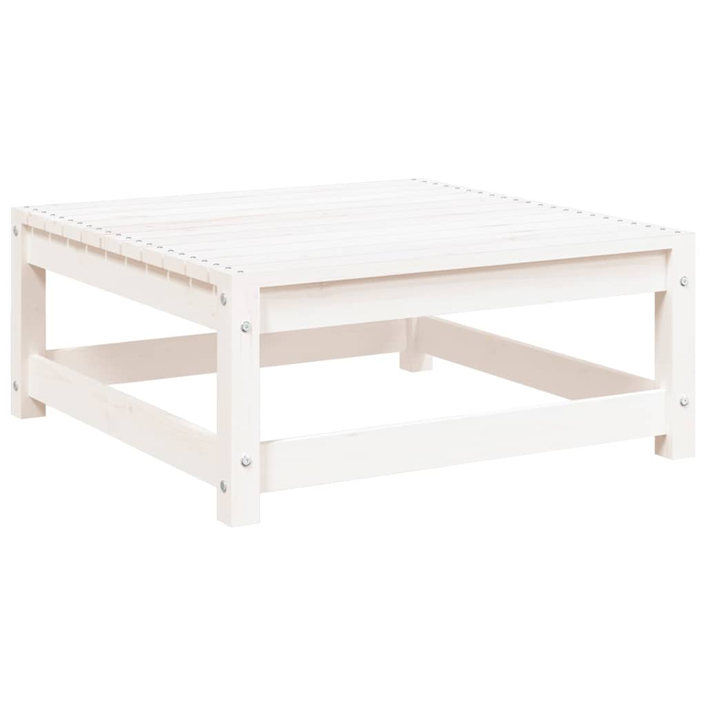 Poggiapiedi da Giardino 70x70x30 cm Legno Massello Pino Bianco - homemem39
