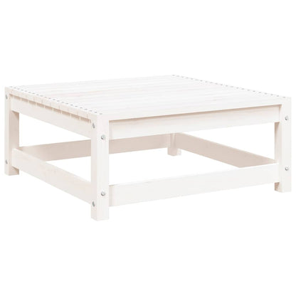Poggiapiedi da Giardino 70x70x30 cm Legno Massello Pino Bianco - homemem39