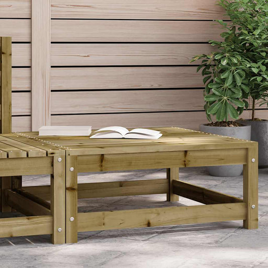 Poggiapiedi da Giardino 70x70x30 cm in Legno Impregnato di Pino | homemem39