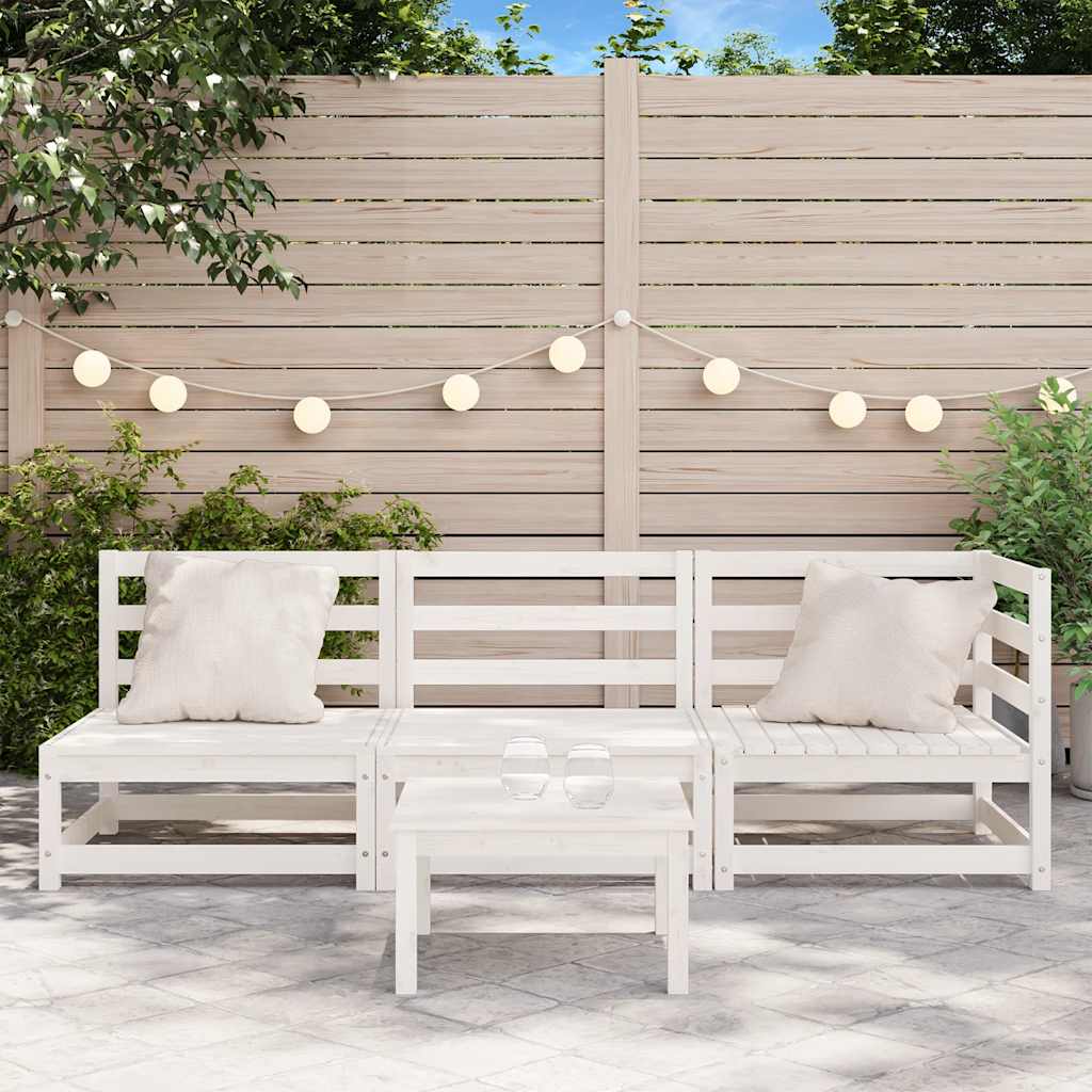 Divano da Giardino a 3 Posti in Legno Massello di Pino Bianco | homemem39