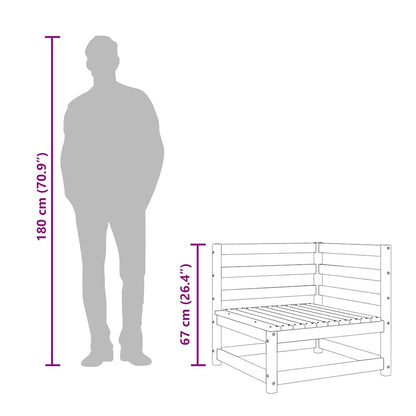 Divano da Giardino 3 Posti in Legno Massello di Douglas - homemem39