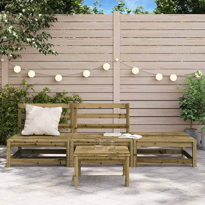 Divano Giardino Senza Braccioli con Poggiapiedi Pino Impregnato | homemem39