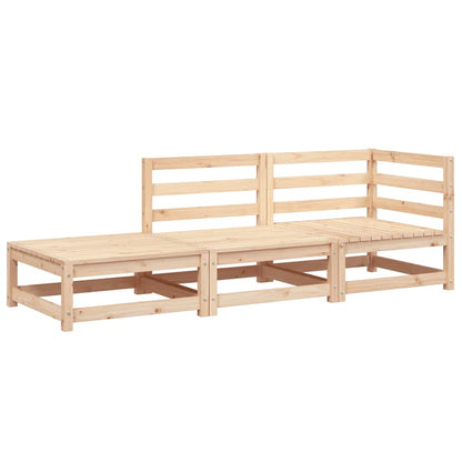 Divano da Giardino con Poggiapiedi 2 Posti Legno Massello Pino | homemem39