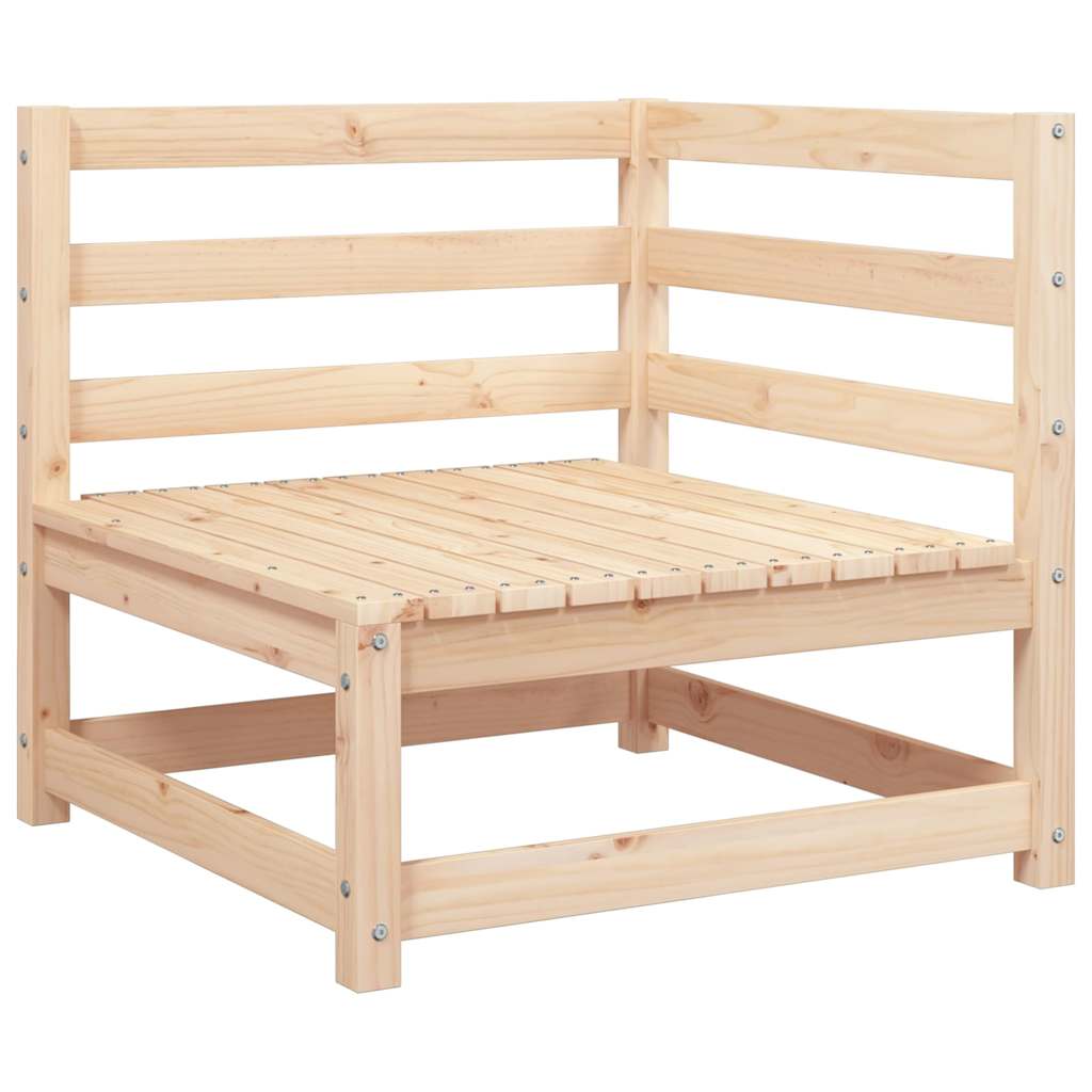Divano da Giardino con Poggiapiedi 2 Posti Legno Massello Pino | homemem39