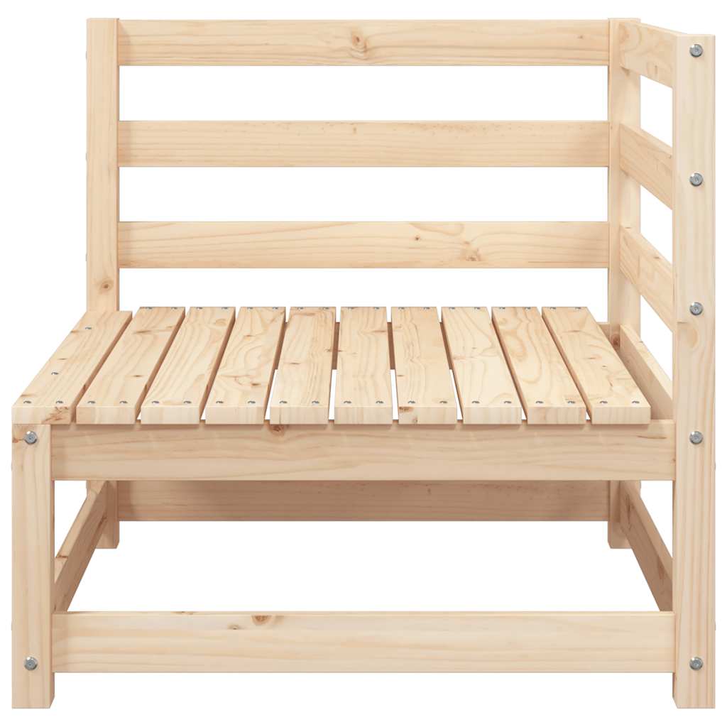 Divano da Giardino con Poggiapiedi 2 Posti Legno Massello Pino | homemem39