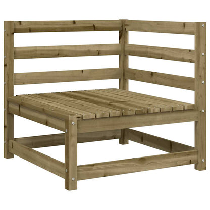 Divano Giardino con Poggiapiedi 2 Sedute Legno Impregnato Pino | homemem39