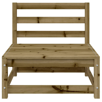 Divano Giardino con Poggiapiedi 2 Sedute Legno Impregnato Pino | homemem39