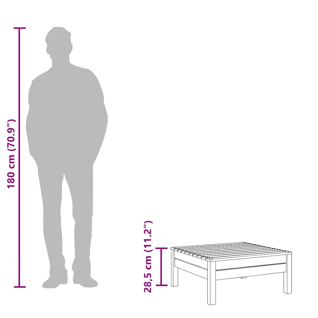 Poggiapiedi da Giardino in Legno Massello di Douglas - homemem39