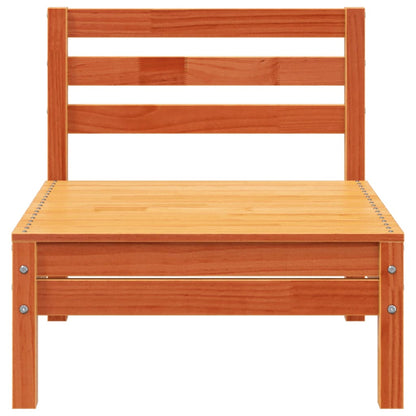 Divano da Giardino a 4 Posti Marrone Cera Legno Massello Pino - homemem39