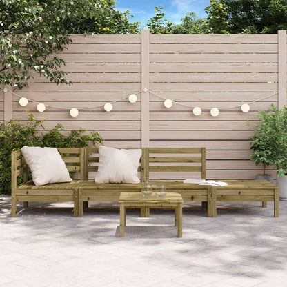 Divano da Giardino a 4 Sedute in Legno Impregnato di Pino | homemem39