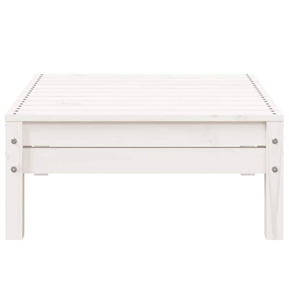 Divano da Giardino 3 Posti con Poggiapiedi Bianco Massello Pino - homemem39